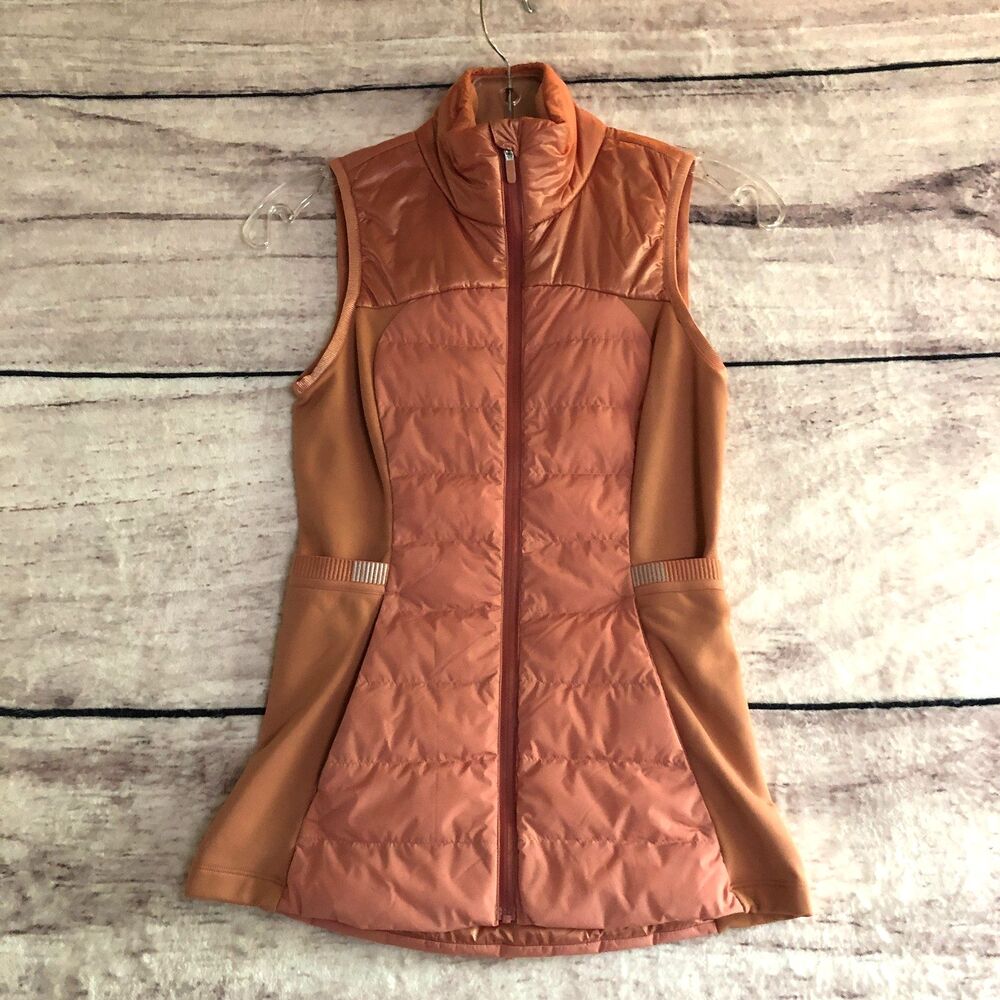 Lululemon Down For It All Vest 0 Womens Pink Primaloft Goose Down Zip Puffer